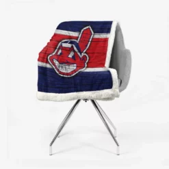 American Professional Baseball Team Cleveland Indians Sherpa Fleece Blanket 2