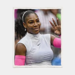 American Tennis Player Serena Williams Sherpa Fleece Blanket 1