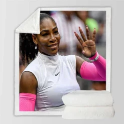 American Tennis Player Serena Williams Sherpa Fleece Blanket