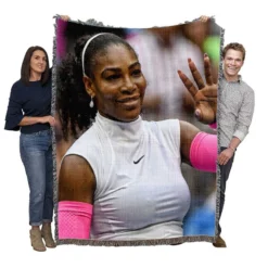 American Tennis Player Serena Williams Woven Blanket