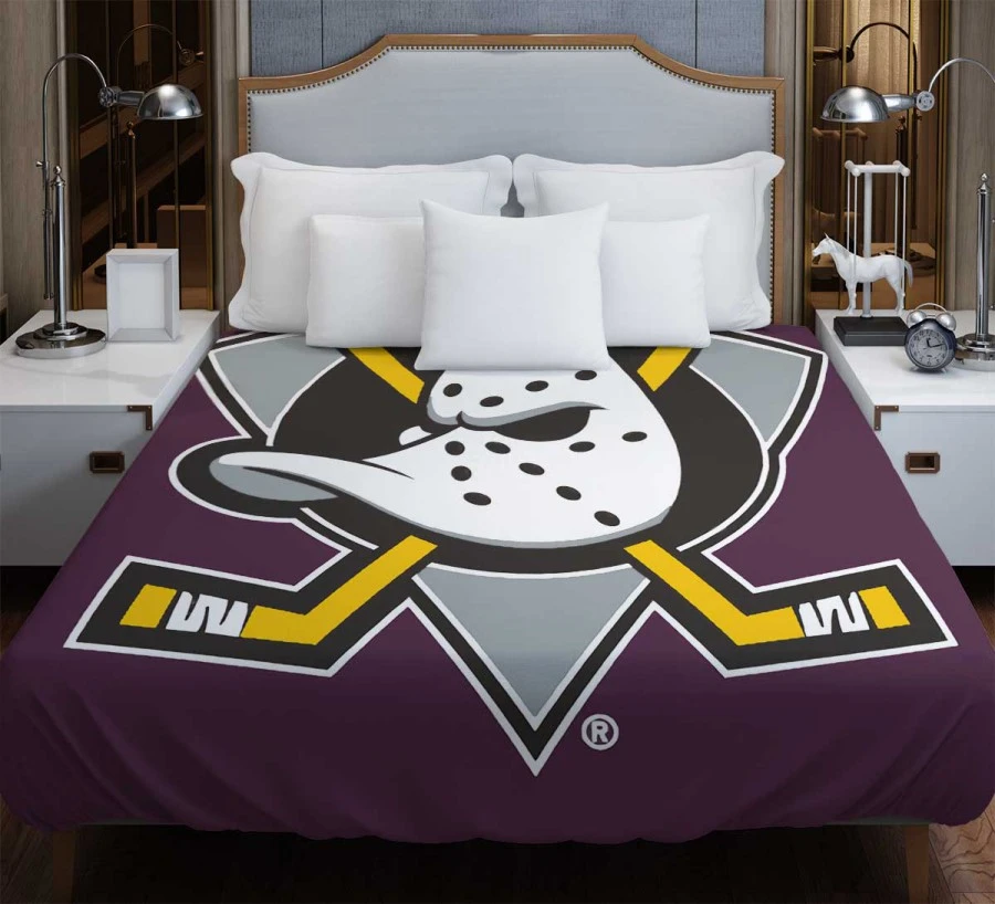 Anaheim Ducks Energetic Ice Hockey Team in America Duvet Cover