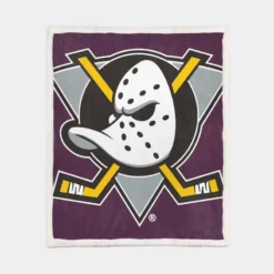 Anaheim Ducks Energetic Ice Hockey Team in America Sherpa Fleece Blanket 1