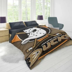 Anaheim Ducks Excellent NHL Ice Hockey Club in America Duvet Cover 1