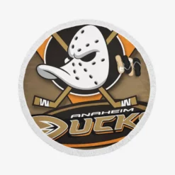 Anaheim Ducks Excellent NHL Ice Hockey Club in America Round Beach Towel