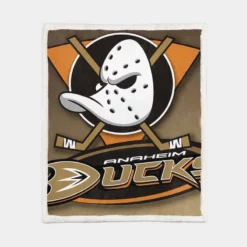 Anaheim Ducks Excellent NHL Ice Hockey Club in America Sherpa Fleece Blanket 1