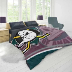 Anaheim Ducks Professional Ice Hockey Club in America Duvet Cover 1