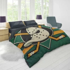 Anaheim Ducks Top Ranked Ice Hockey Club Duvet Cover 1