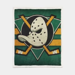 Anaheim Ducks Top Ranked Ice Hockey Club Sherpa Fleece Blanket 1