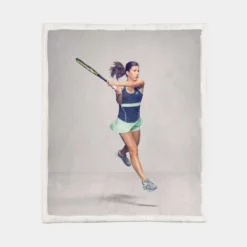 Anastasija Sevastova Exellent Tennis Player in Latvia Sherpa Fleece Blanket 1