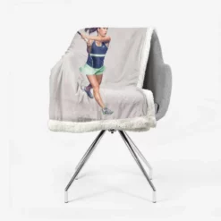 Anastasija Sevastova Exellent Tennis Player in Latvia Sherpa Fleece Blanket 2