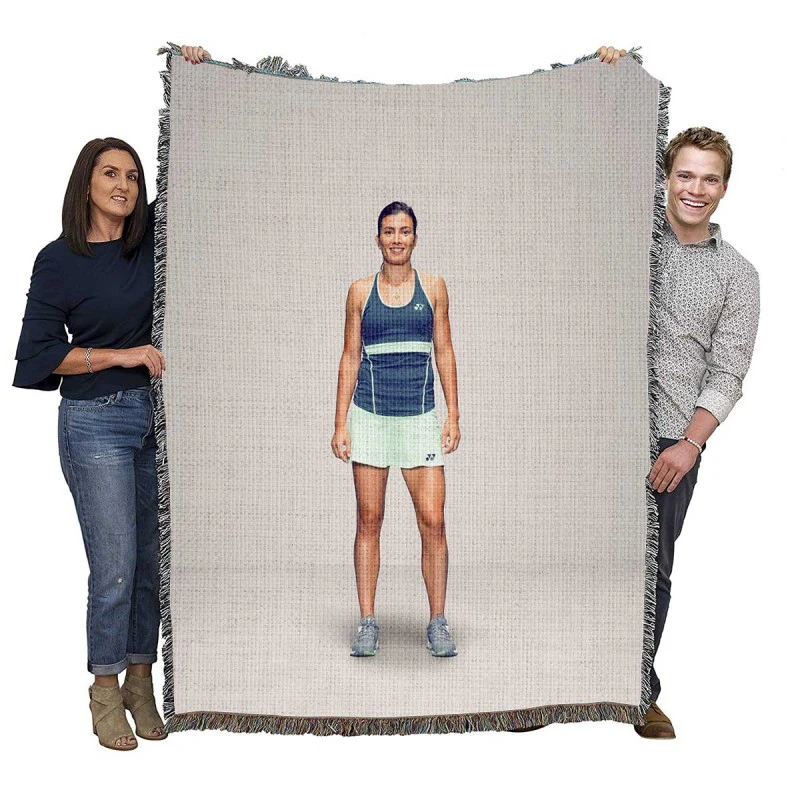 Anastasija Sevastova Latvian Professional Tennis Player Woven Blanket