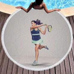 Anastasija Sevastova Populer Tennis Player Round Beach Towel 1