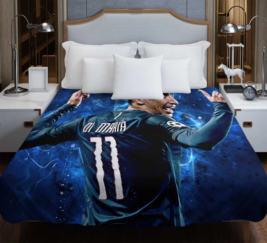 Angel Di Maria Argentina Champions League Player Duvet Cover