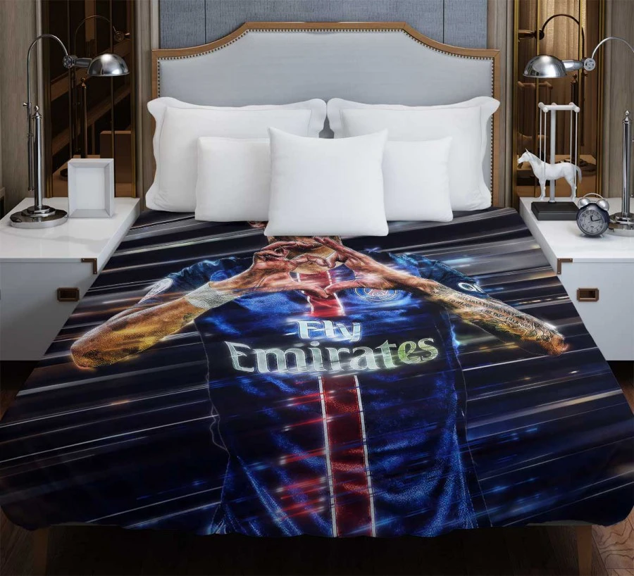 Angel Di Maria Energetic Football Player Argentina Duvet Cover