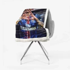 Angel Di Maria Energetic Football Player Argentina Sherpa Fleece Blanket 2