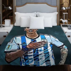 Angel Di Maria Ethical Argentina Foottball Player Duvet Cover