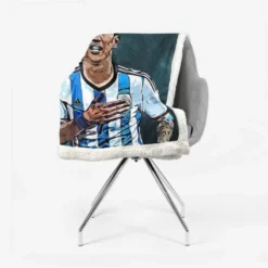 Angel Di Maria Ethical Argentina Foottball Player Sherpa Fleece Blanket 2