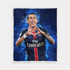 Angel Di Maria Exellent Argentina Midfeilder Sherpa Fleece Blanket 1