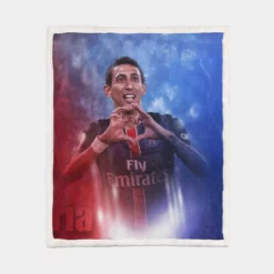 Angel Di Maria PSG Best Wingers Sherpa Fleece Blanket 1