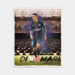 Angel Di Maria Populer Football Player Argentina Sherpa Fleece Blanket 1