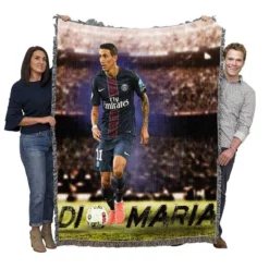 Angel Di Maria Populer Football Player Argentina Woven Blanket