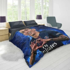 Angel Di Maria Top Ranked Argentina Soccer Player PSG Duvet Cover 1