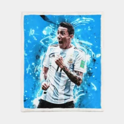 Angel Di Maria in FIFA World Cup Sherpa Fleece Blanket 1