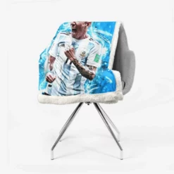 Angel Di Maria in FIFA World Cup Sherpa Fleece Blanket 2