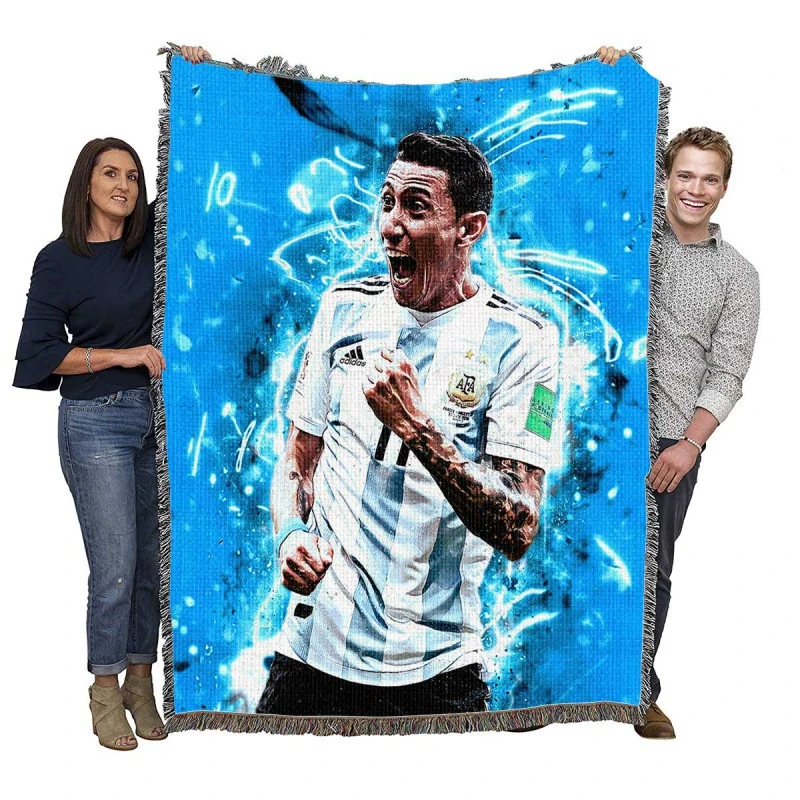 Angel Di Maria in FIFA World Cup Woven Blanket