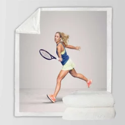 Angelique Kerber German Professional Tennis Player Sherpa Fleece Blanket