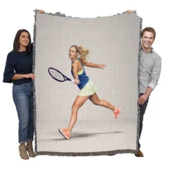 Angelique Kerber German Professional Tennis Player Woven Blanket