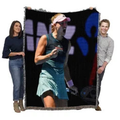 Angelique Kerber German Tennis Player Woven Blanket