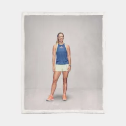 Angelique Kerber Populer Tennis Player Sherpa Fleece Blanket 1