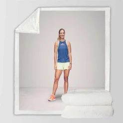 Angelique Kerber Populer Tennis Player Sherpa Fleece Blanket