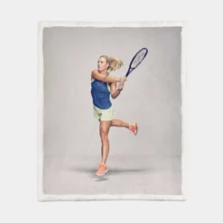 Angelique Kerber Womens Tennis Association Sherpa Fleece Blanket 1