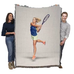 Angelique Kerber Womens Tennis Association Woven Blanket