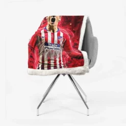 Antoine Griezmann  Atletico Madrid Expensive Player Sherpa Fleece Blanket 2