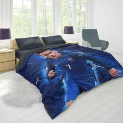 Antoine Griezmann  France Energetic Football player Duvet Cover 1