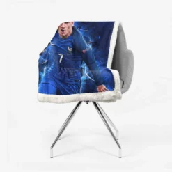 Antoine Griezmann  France Energetic Football player Sherpa Fleece Blanket 2