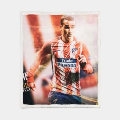 Antoine Griezmann France Professionl Football Player Sherpa Fleece Blanket 1