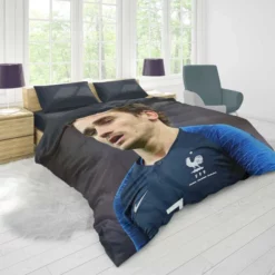 Antoine Griezmann In France National Football Jersey Duvet Cover 1