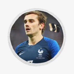 Antoine Griezmann In France National Football Jersey Round Beach Towel