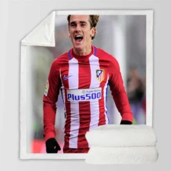 Antoine Griezmann Top Ranked La Liga Football Player Sherpa Fleece Blanket