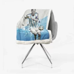 Argentina Captain Lionel Messi Sherpa Fleece Blanket 2