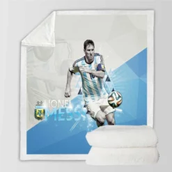 Argentina Captain Lionel Messi Sherpa Fleece Blanket