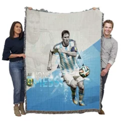 Argentina Captain Lionel Messi Woven Blanket