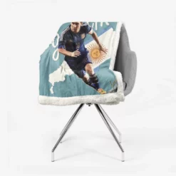 Argentina World Cup Player Lionel Messi Sherpa Fleece Blanket 2