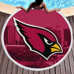 Arizona Cardinals NFL Team Logo Round Beach Towel 1