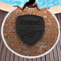 Arsenal FC Champions League Club Round Beach Towel 1