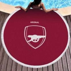 Arsenal FC Energetic Football Team Round Beach Towel 1